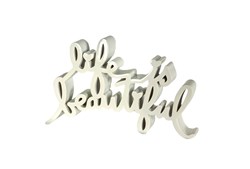 Life is Beautiful (White) by Mr. Brainwash - Painted Resin Sculpture sized 12x7 inches. Available from Whitewall Galleries